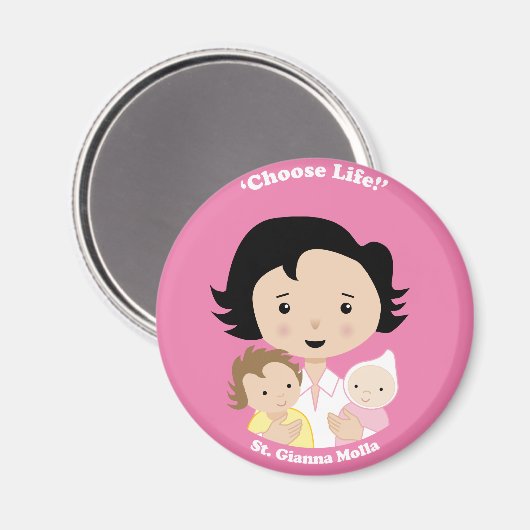 St. Gianna Molla Magnet (Vorderseite/Rückseite)