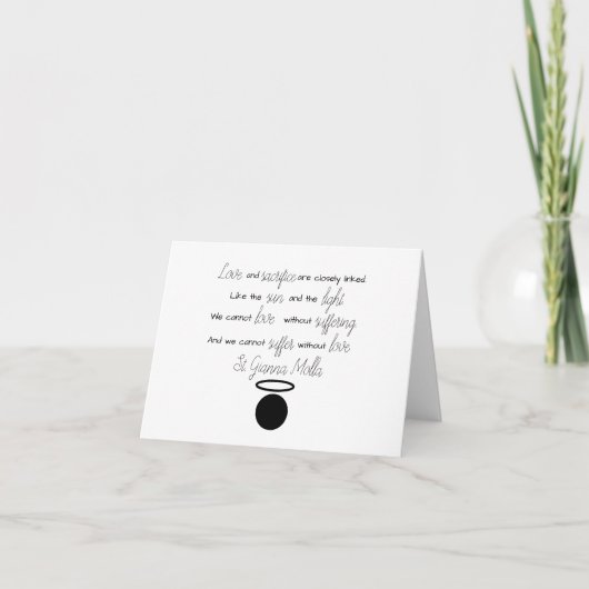 St. Gianna Molla Quote Card Karte (Vorderseite)