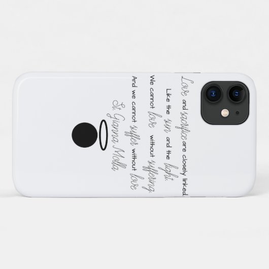 St. Gianna Molla Quote iPhone Case (Rückseite (Horizontal))