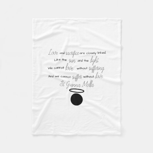St. Gianna Molla Zitat Blanket Fleecedecke (Vorderseite)