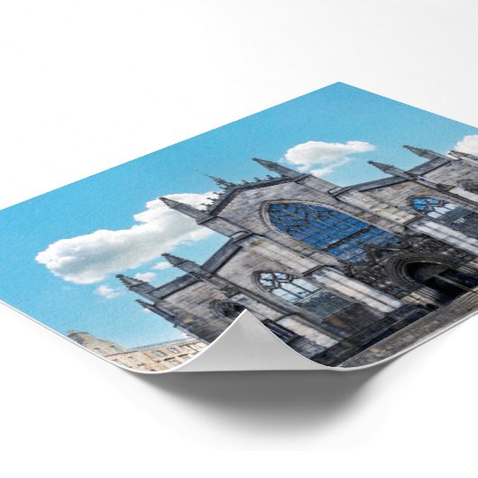 St Giles Cathedral in Edimburgh Poster (Ecke)