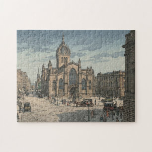St Giles Kathedrale Japanischer Holzschnitt Puzzle