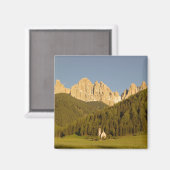 St. Giovanni, Val di Funes, Dolomiten, Italien Magnet (Vorderseite/Rückseite)
