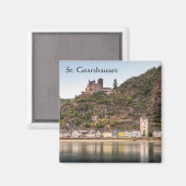 St. Goarshausen - Burg Katz Magnet (Vorderseite/Rückseite)