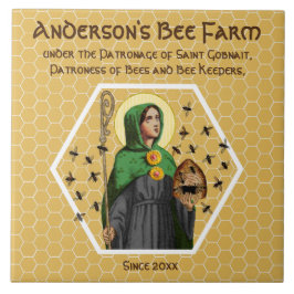 St. Gobnait der Ballyvourney (SAE 003) Keramik Fliese