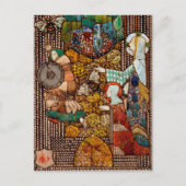 St Gobnait Drives Off Cattle Raiders with Bees Postkarte (Vorderseite)