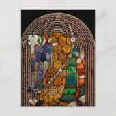 St. Gobnait zeichnet eine Pestlinie Postkarte (Vorderseite)