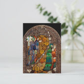 St. Gobnait zeichnet eine Pestlinie Postkarte (Stehend Vorderseite)