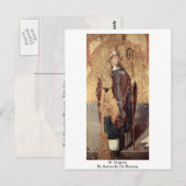 St. Gregory by Antonello Da Messina Postkarte (Vorne/Hinten)