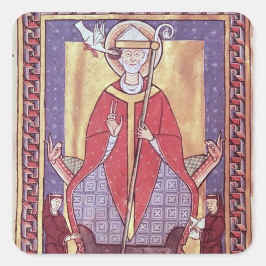 St. Gregory Quadratischer Aufkleber (Vorderseite)