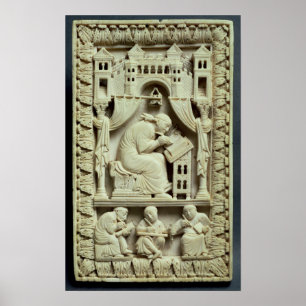 St. Gregory schreibt mit Schreibern weiter unten Poster