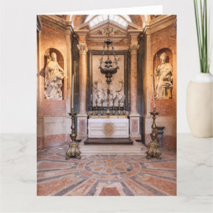 St. Gregory und St. Ambrose. Barockstatuen Dankeskarte