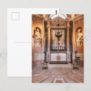 St. Gregory und St. Ambrose. Barockstatuen Postkarte