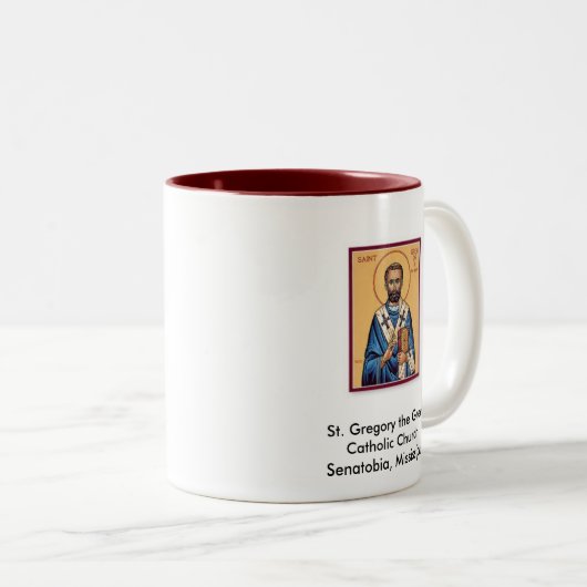 St- Gregoryikonen-Tasse Zweifarbige Tasse (VorderseiteRechts)