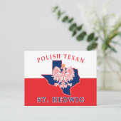 St. Hedwig Polnisch Texan Postkarte (Stehend Vorderseite)