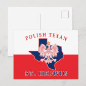 St. Hedwig Polnisch Texan Postkarte (Vorne/Hinten)