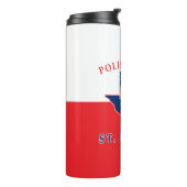 St. Hedwig Polnisch Texan Thermosbecher (Nach links gedreht)