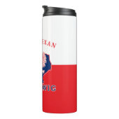 St. Hedwig Polnisch Texan Thermosbecher (Nach rechts gedreht)