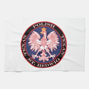 St. Hedwig Round Polish Texan Geschirrtuch