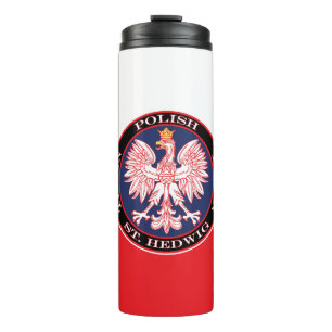 St. Hedwig Round Polish Texan Thermosbecher