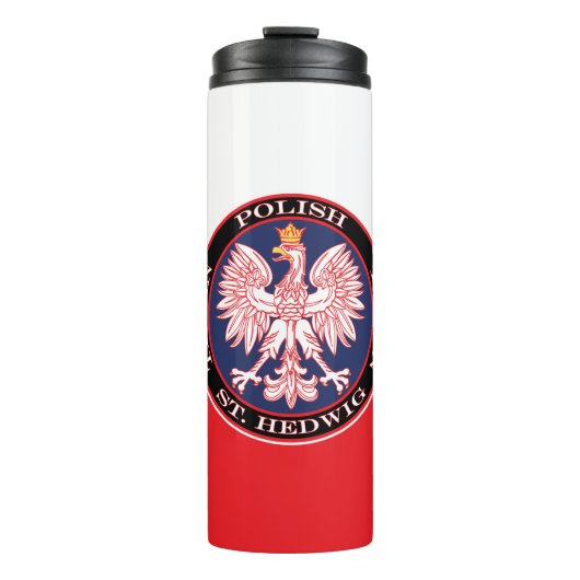 St. Hedwig Round Polish Texan Thermosbecher (Vorderseite)