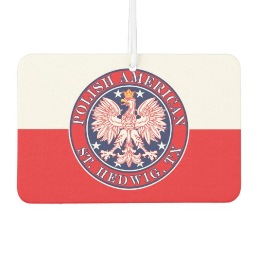 St. Hedwig Texas Polnischer Adler Autolufterfrischer (Vorderseite)
