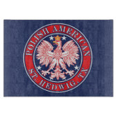 St. Hedwig Texas Polnischer Adler Schneidebrett (Vorderseite)