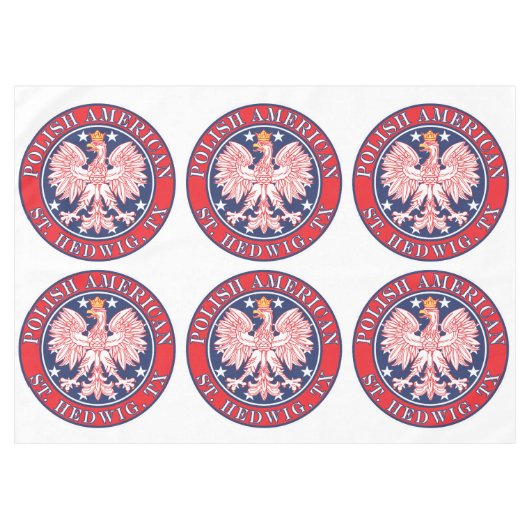 St. Hedwig Texas Polnischer Adler Tischdecke (Vorderseite (Horizontal))