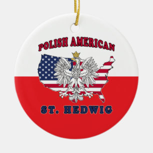 St. Hedwig Texas Polnischer Amerikaner Keramik Ornament