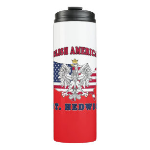 St. Hedwig Texas Polnischer Amerikaner Thermosbecher