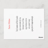 St. Helen-Gebetskarte Postkarte (Rückseite)