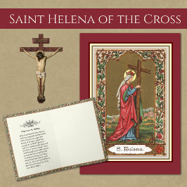 St. Helen Helena Gebet Vintag Karte