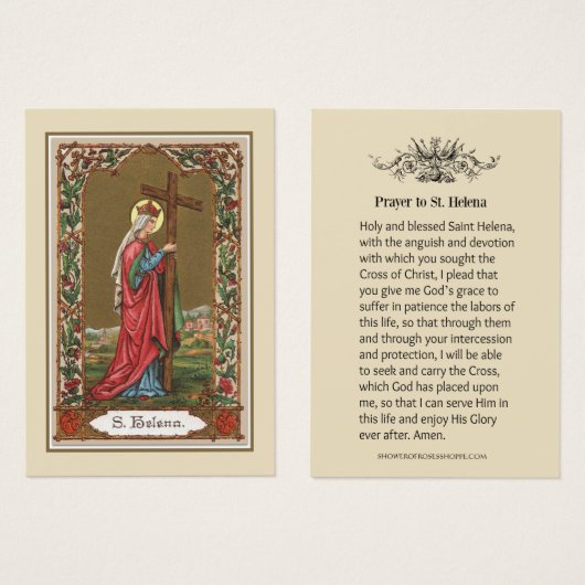 St. Helen Helena Religious Katholic Prayer (Vorne & Hinten)