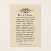 St. Helen Helena Religious Katholic Prayer (Rückseite)