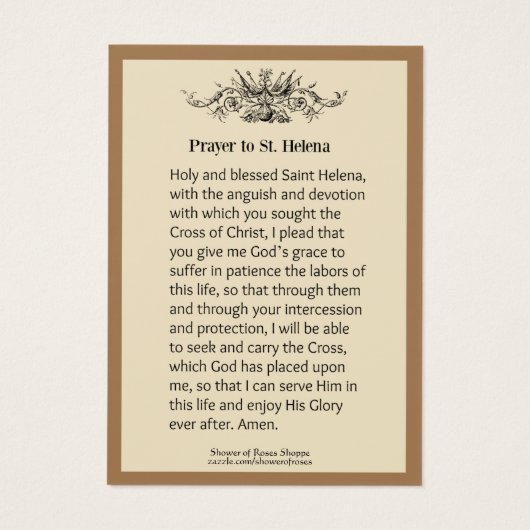 St. Helen Helena Religious Katholic Prayer (Rückseite)