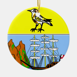 ST. HELENA *, atlantische Weihnachtssüdverzierung Keramikornament