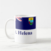 St. Helena Flagge mit Namen Kaffeetasse (Links)