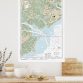 St Helena Sound Nautical Chart 11517 Poster (Küche)
