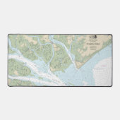 St Helena Sound Nautical Chart 11517 Schreibtischunterlage (Vorderseite)