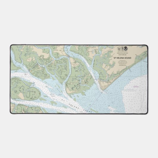 St Helena Sound Nautical Chart 11517 Schreibtischunterlage (Vorderseite)