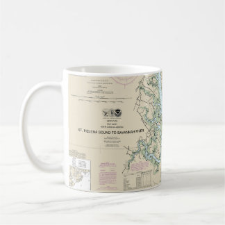 St Helena Sound to Savannah River Seekarte Kaffeetasse