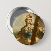 St. Helena von Konstantinopel mit Kreuz Button (Vorne & Hinten)