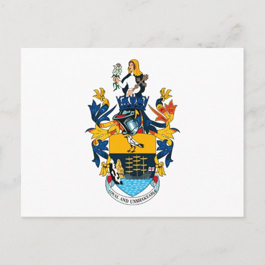 St. Helena Wappen Postkarte (Vorderseite)