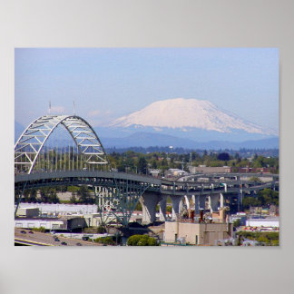 St Helens & Fremont Bridge Poster