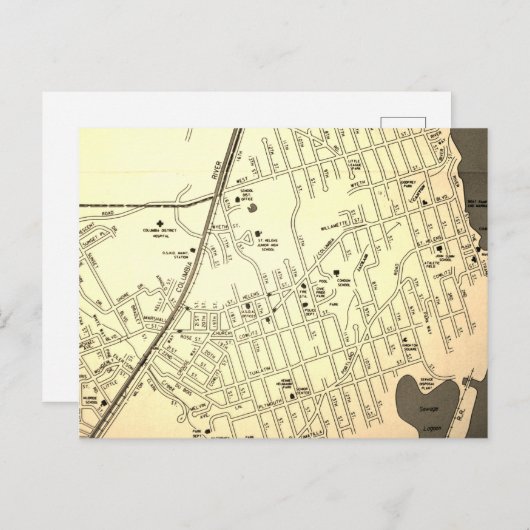 St Helens, ODER Vintage Karte (Vorne/Hinten)