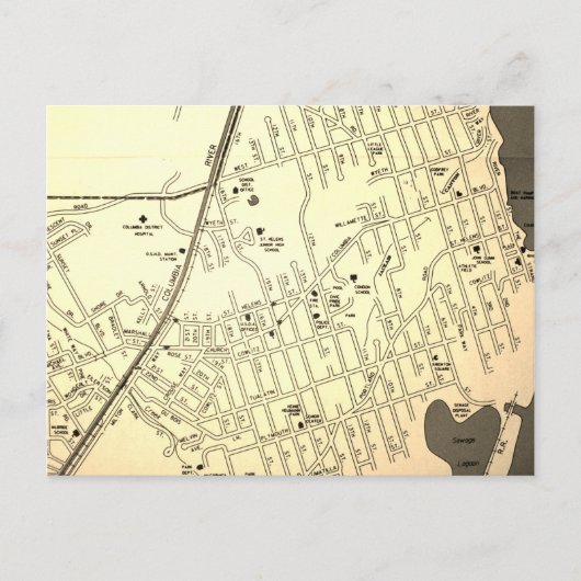 St Helens, ODER Vintage Karte (Vorderseite)