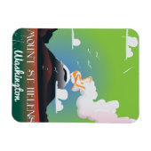 St. Helens Vintage Reiseplakat. Magnet (Horizontal)