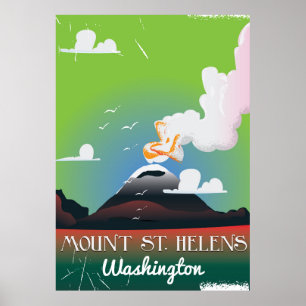 St. Helens Vintage Reiseplakat. Poster
