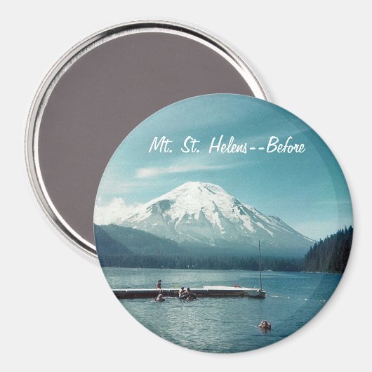 St. Helens - Vor der Runde Magnet (Vorderseite/Rückseite)