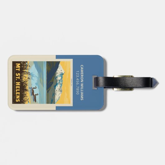 St. Helens | Washington Gepäckanhänger (Rückseite horizontal)